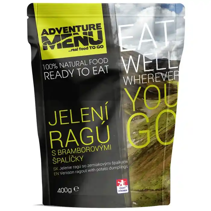 Nakupujte Hned Sterilovaná strava Adventure Menu Jelení ragů s bramborovými knedlíčky