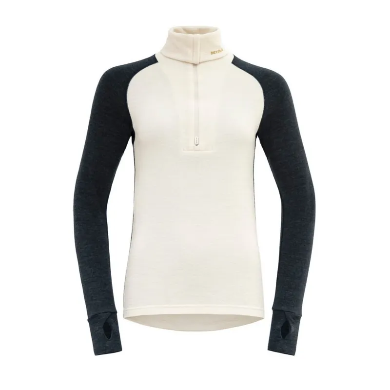 Speciální Cena Funkční tričko DEVOLD Expedition Merino Silk Zip W ink/offwhite