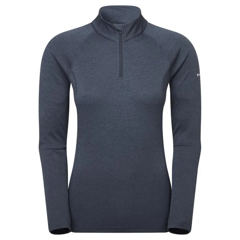 Dámské funkční triko Montane DART ZIP NECK WOMEN ECLIPSE BLUE Dokud Zásoby Vydrží