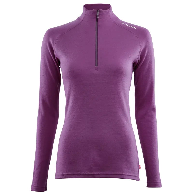 Dámské funkční triko Aclima WarmWool mockneck Woman Sunset Purple Sleva
