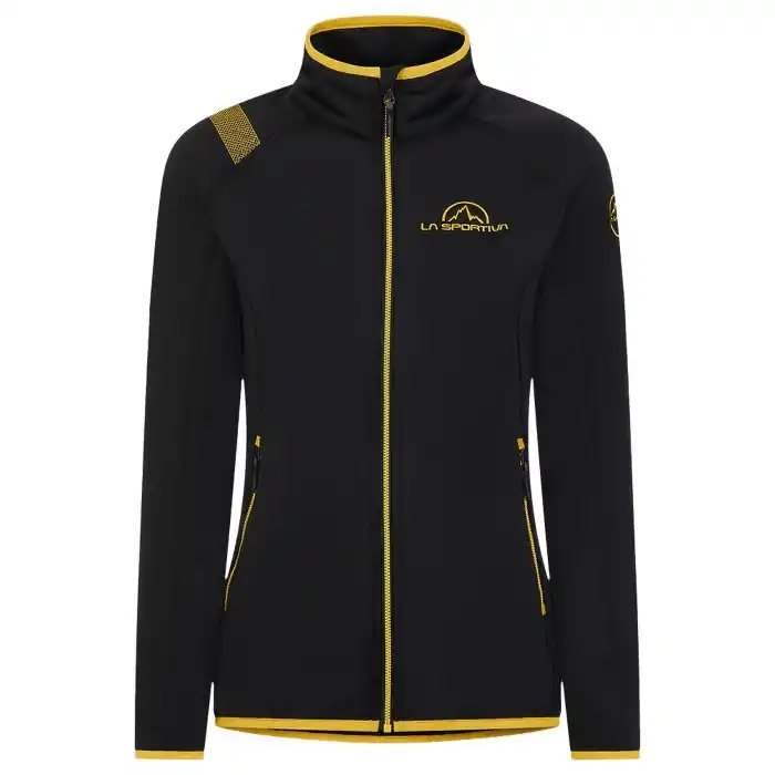 Dámská mikina na zip La Sportiva Promo Fleece Woman Black/Yellow Super Cena