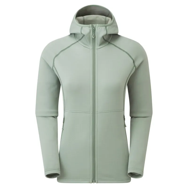 Dámská mikina na zip Montane Fury Hoodie W pale sage Finální Výprodej