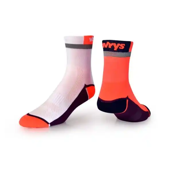 Ponožky Vavrys Cykloponožky s reflexním pruhem 2-pack oranžová-bílá Cenová Bomba