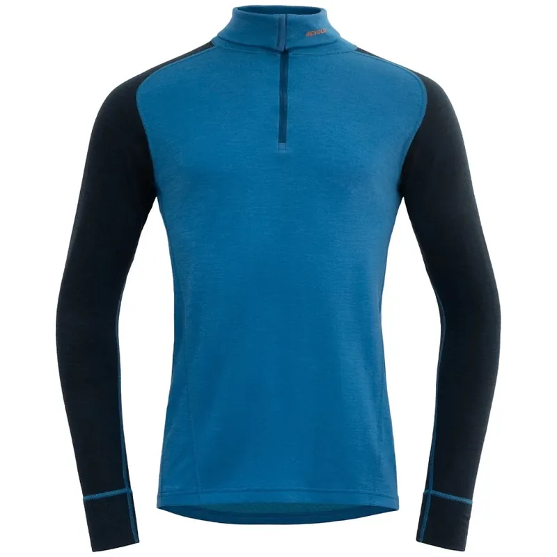 Funkční tričko DEVOLD Duo Active Merino 205 Zip Shirt M blue ink Akce