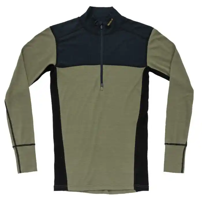 Funkční tričko DEVOLD Lauparen Merino 190 Zip Neck M ink/lichen/black Objednat Nyní