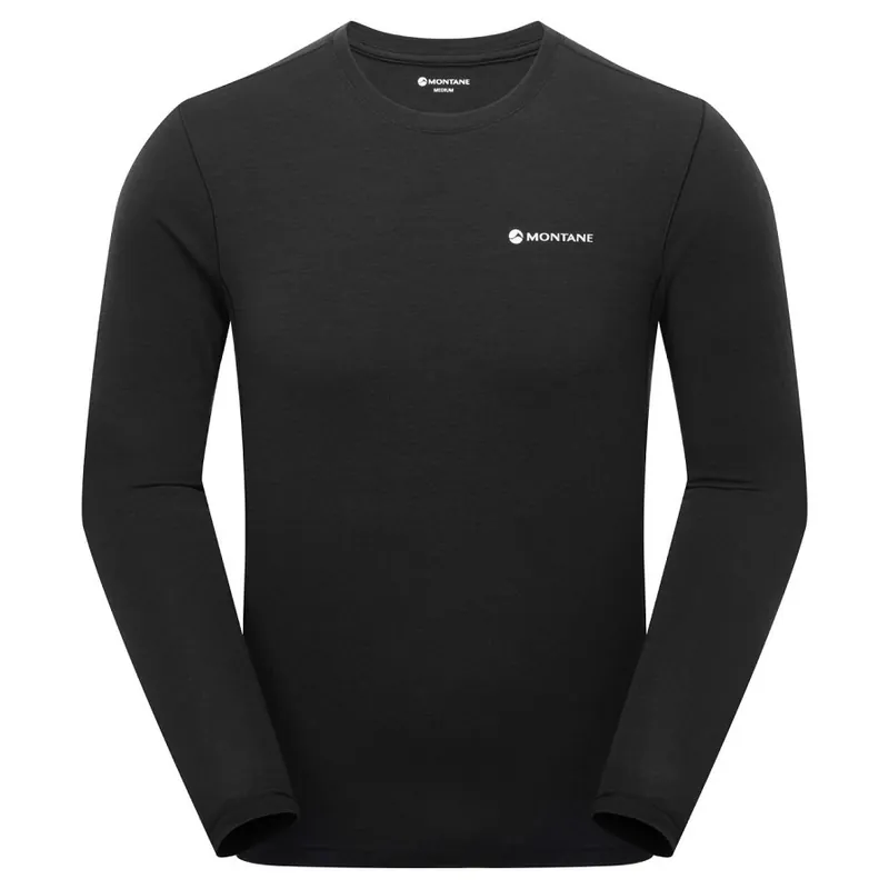 Pánské tričko s dlouhým rukávem Montane MALLI LONG SLEEVE T SHIRT black Tovární Cena