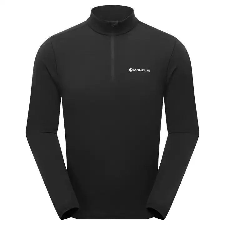 Pánská bunda Montane MALLI LS ZIP T SHIRT black Výprodej