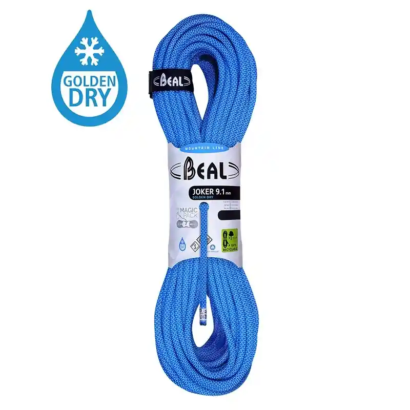 Horolezecké lano Beal Joker 9,1mm UNICORE GOLDEN DRY modrá Super Cena
