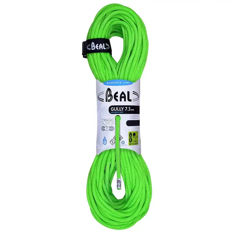 Horolezecké lano Beal Gully 7,3mm UNICORE Golden Dry zelená Kup Teď