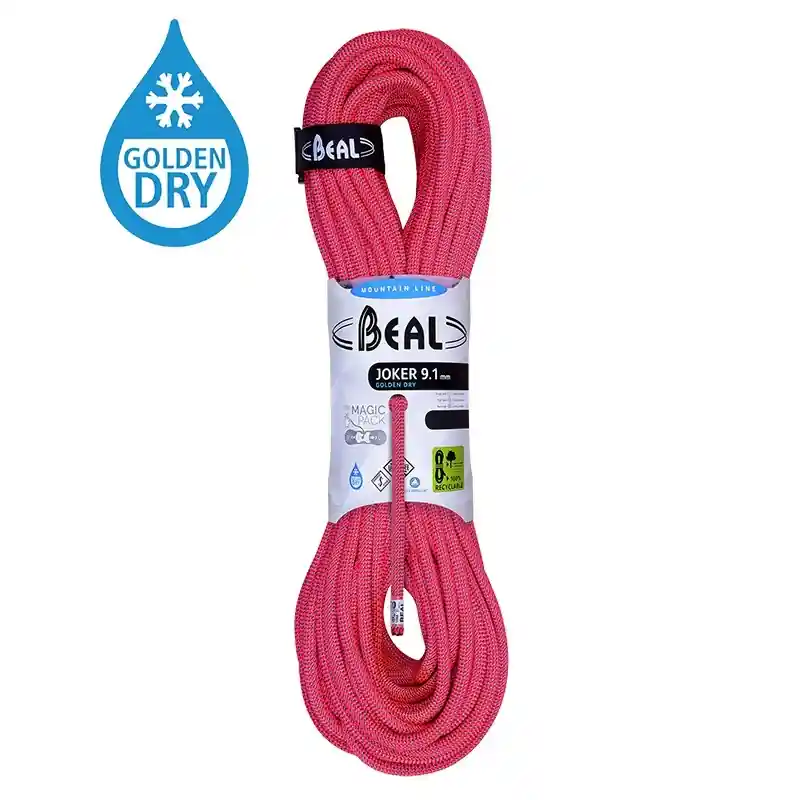 Levný Horolezecké lano Beal Joker 9,1mm UNICORE GOLDEN DRY oranžová