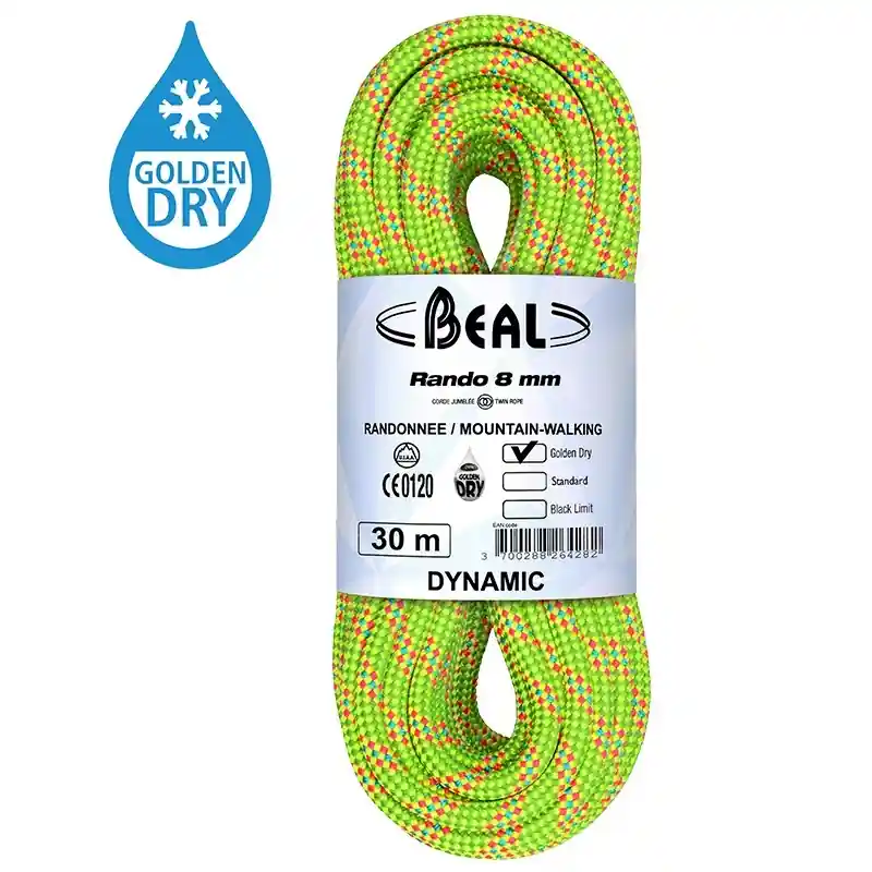 Horolezecké lano Beal Rando 8mm Golden dry žlutá Přímo Od Výrobce
