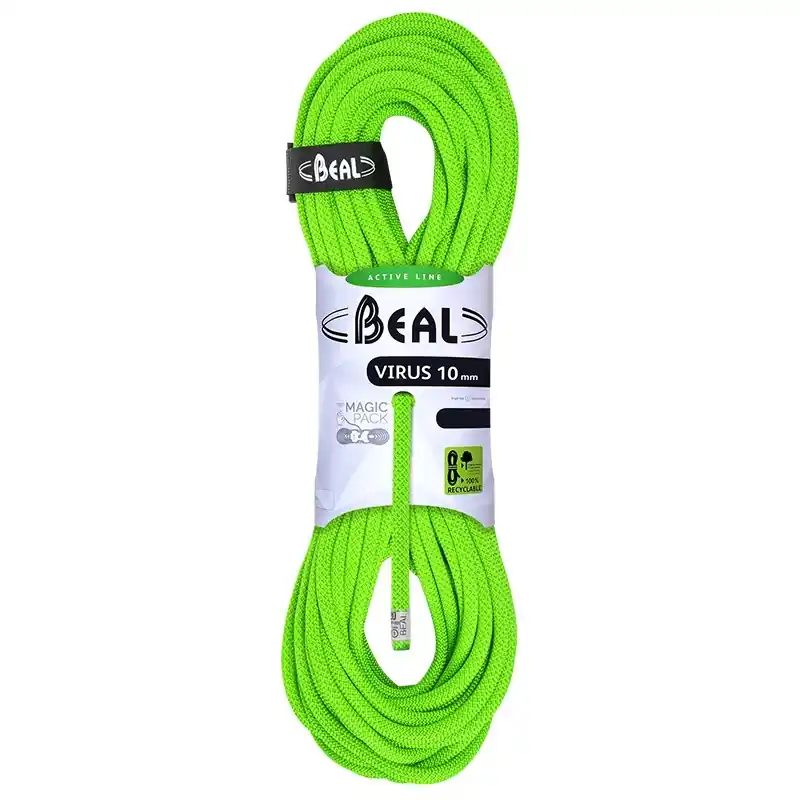 Horolezecké lano Beal Virus 10mm solid green Sezónní Sleva