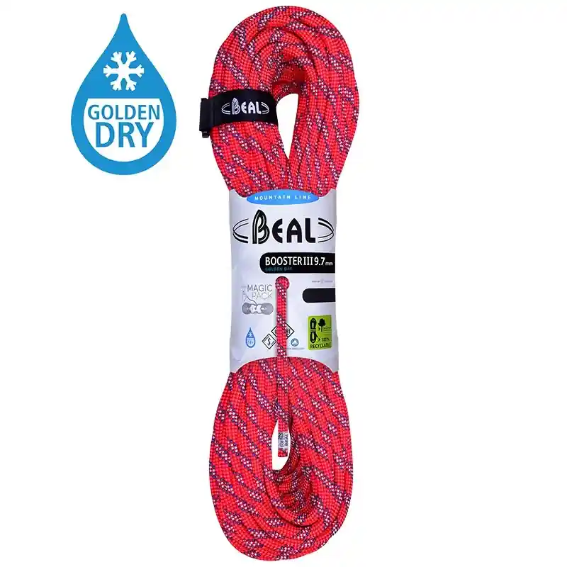 Horolezecké lano Beal Booster III 9,7mm UNICORE GOLDEN DRY Nejprodávanější