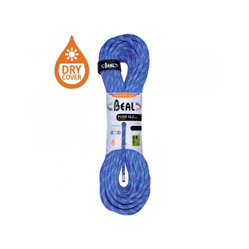 Horolezecké lano Beal Flyer II 10,2mm Dry Cover petrol blue Nová Kolekce