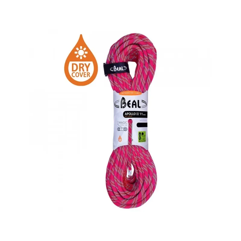 Omezená Nabídka Horolezecké lano Beal Apollo II 11 mm Dry cover red