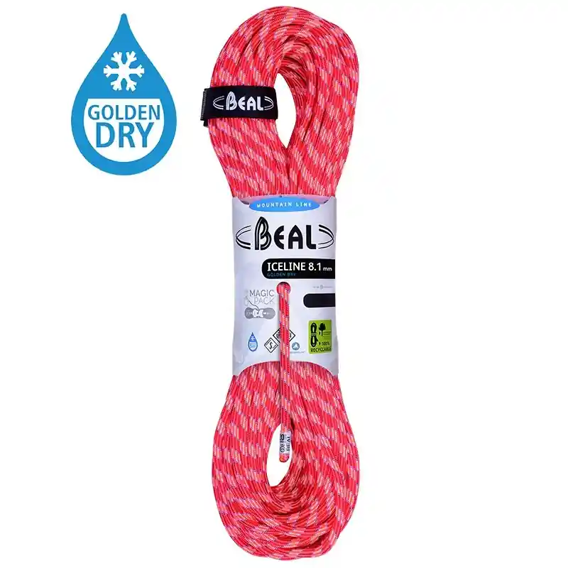 Horolezecké lano Beal Ice Line 8,1mm UNICORE Golden Dry oranžová Přímo Od Výrobce