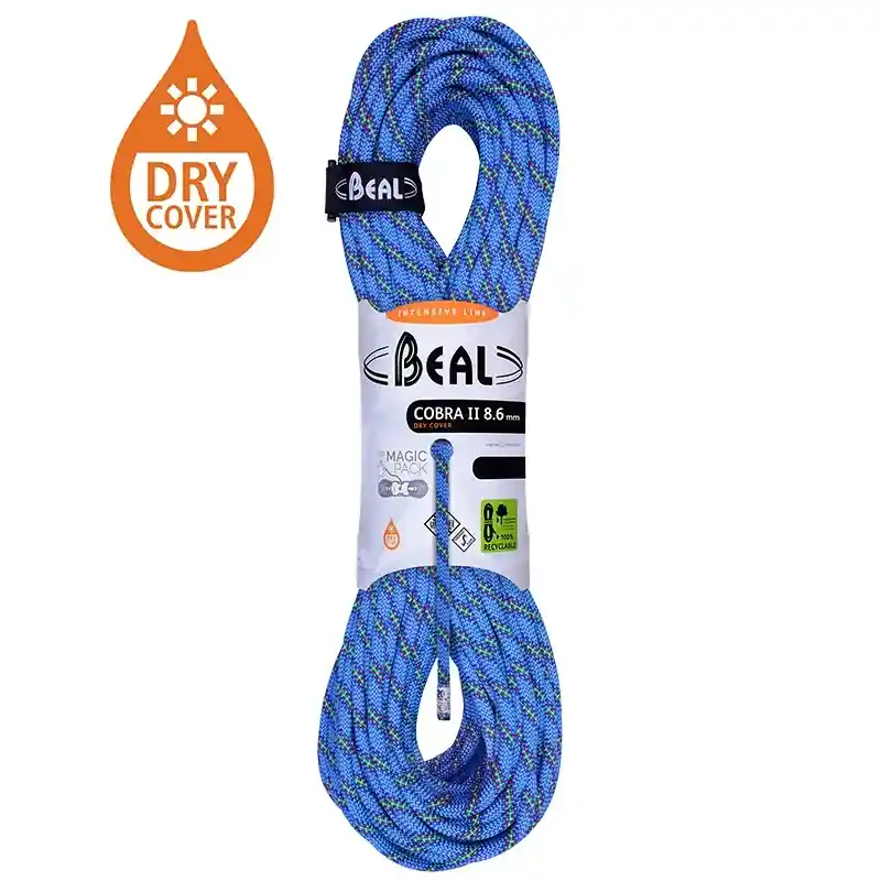Akční Cena Horolezecké lano Beal Cobra 8,6mm UNICORE Dry Cover modrá