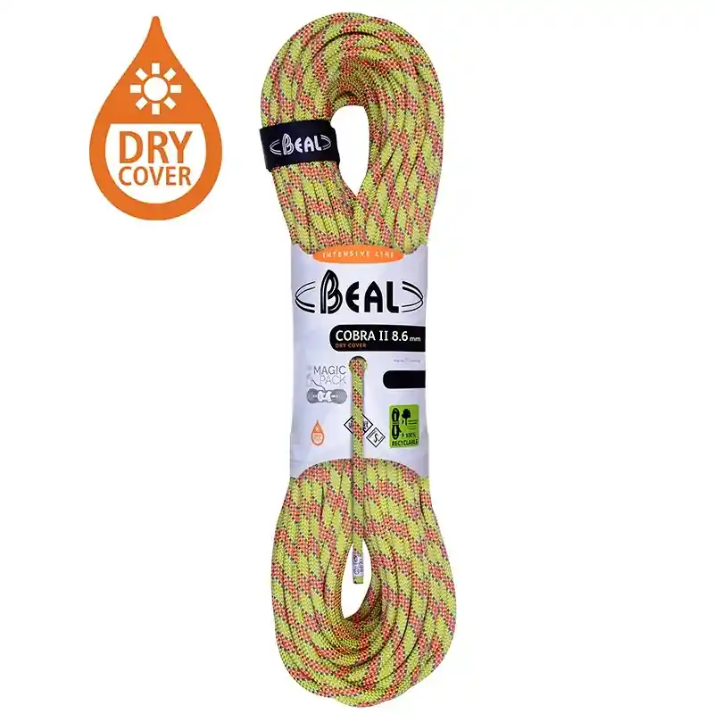 Horolezecké lano Beal Cobra 8,6mm UNICORE Dry Cover anis Jen Po Omezenou Doba