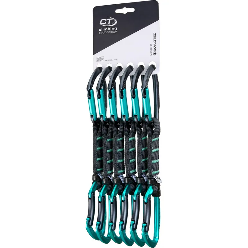 Sada expresek Climbing Technology Lime SET NY PRO 12 cm - pack of 6 anthracite/blue marine Dokud Zásoby Vydrží