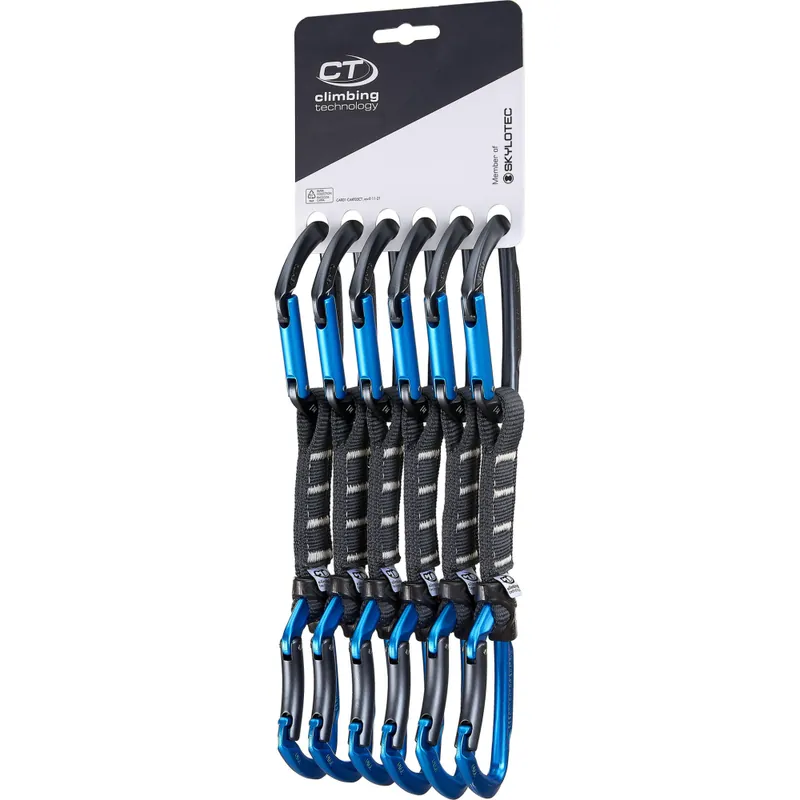 Vrácení Zdarma Sada expresek Climbing Technology Lime SET NY PRO 17 cm - pack of 6 anthracite/electricblue
