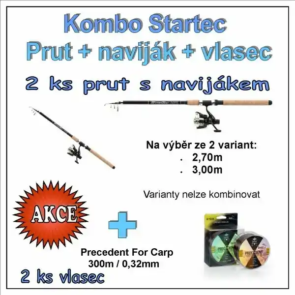 SAENGER Kombo Startec Prut + naviják + vlasec 1 + 1 Varianta 2,70m Horká Nabídka