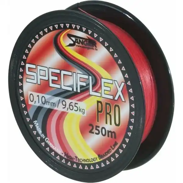 Pletená šňůra Saenger Speciflex Pro, 250m červená průměr 0,55 mm Rychlé Dodání