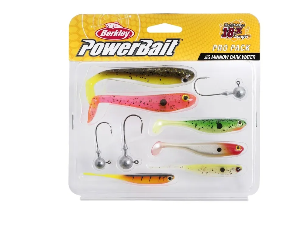 Odeslání Ihned Sada gumových nástrah a jigových hlaviček Berkley Pro Pack jig Minnow Dark Water