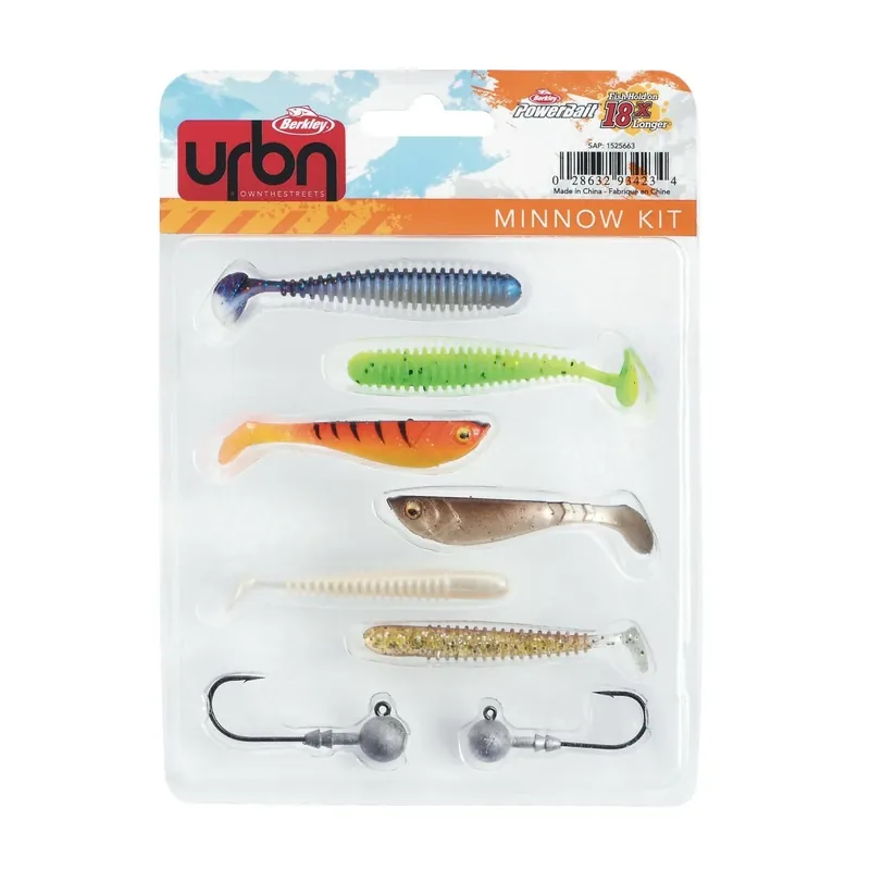 Sada gumových nástrah a jigových hlaviček Berkley Urban Kit Minnow Rychlé Dodání