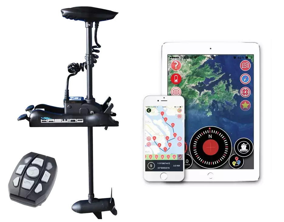 Hit Sezóny Haswing lodní elektromotor 55lb na dálkové ovládání s GPS