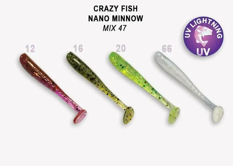 Akce Crazy Fish Nano Minnow 4 cm mix 47