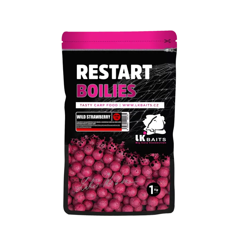 LK Baits ReStart Boilies Wild Strawberry Vysoce Kvalitní