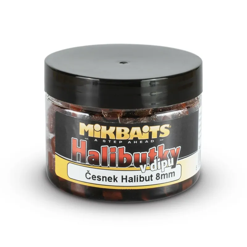 Pouze Dnes MIKBAITS Halibutky v dipu 150ml - Česnek Halibut 8mm