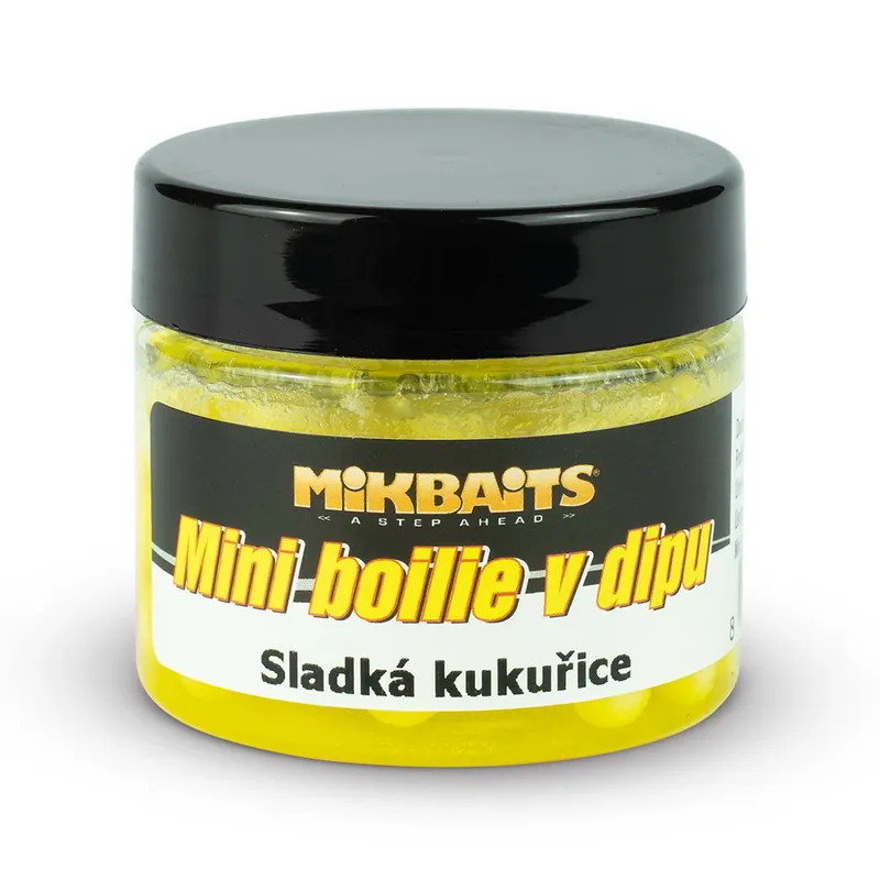 Sezónní Sleva MIKBAITS Mini boilie v dipu 50ml - Sladká kukuřice