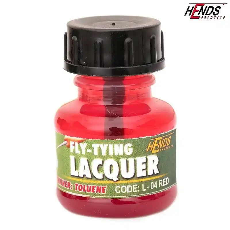 Oblíbený HENDS Lak FLY TYING LACQUER - ČERVENÁ