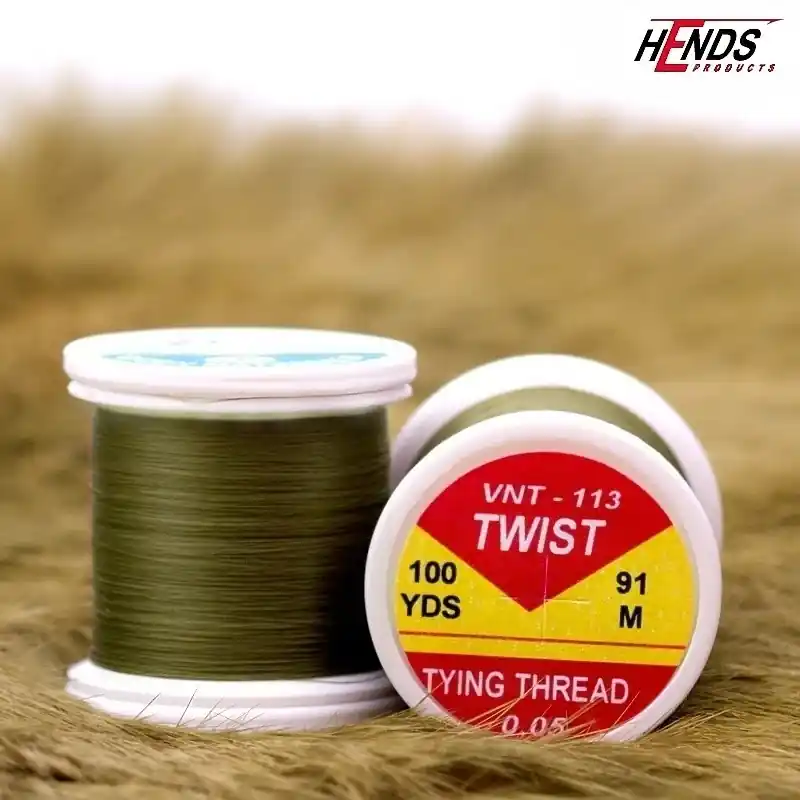 Nová Kolekce HENDS Nit TWIST - OLIVOVĚ HNĚDÁ TMAVÁ 0,05mm