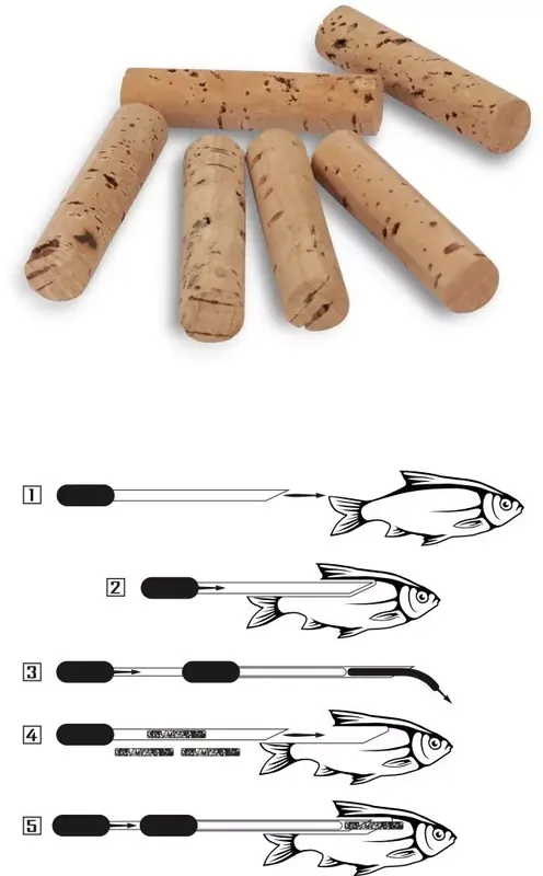 BLACK CAT Korkové Tyčky Cork Sticks 6ks Ø11mm Víkendová Akce