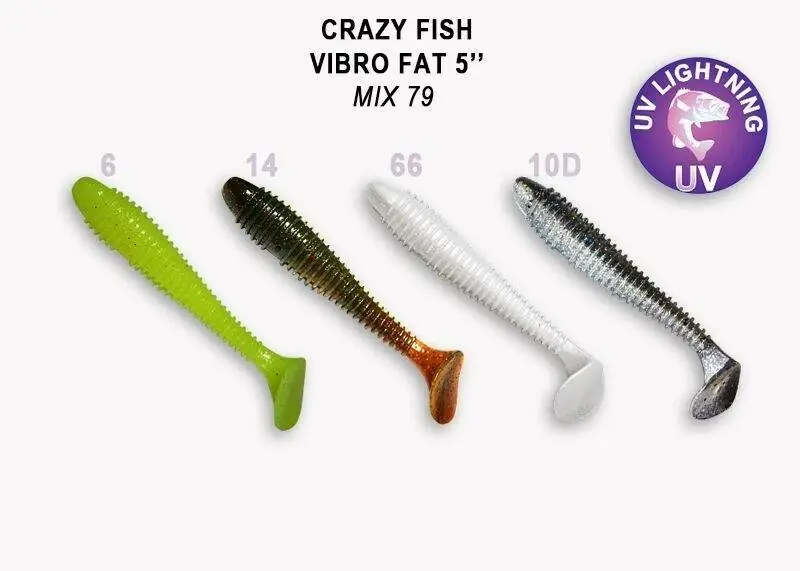 Crazy Fish Vibro Fat 12cm mix M79 Autentický