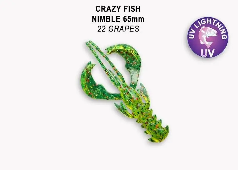 Výhodná Nabídka Crazy Fish Nimble 6,5 cm barva 22 balení 7 kusů