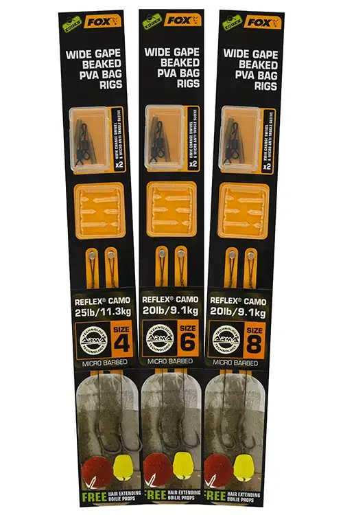 Přímo Od Výrobce FOX Návazce Edges Wide Gape Beaked PVA Bag Rigs