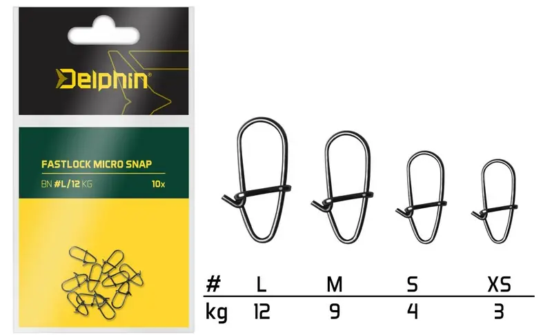 Aktuální DELPHIN Fastlock micro snap /10ks