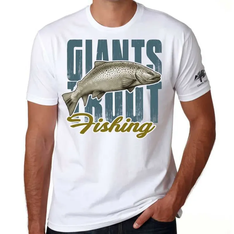 Tričko pánské bílé Giants Fishing - Pstruh Cenový Hit