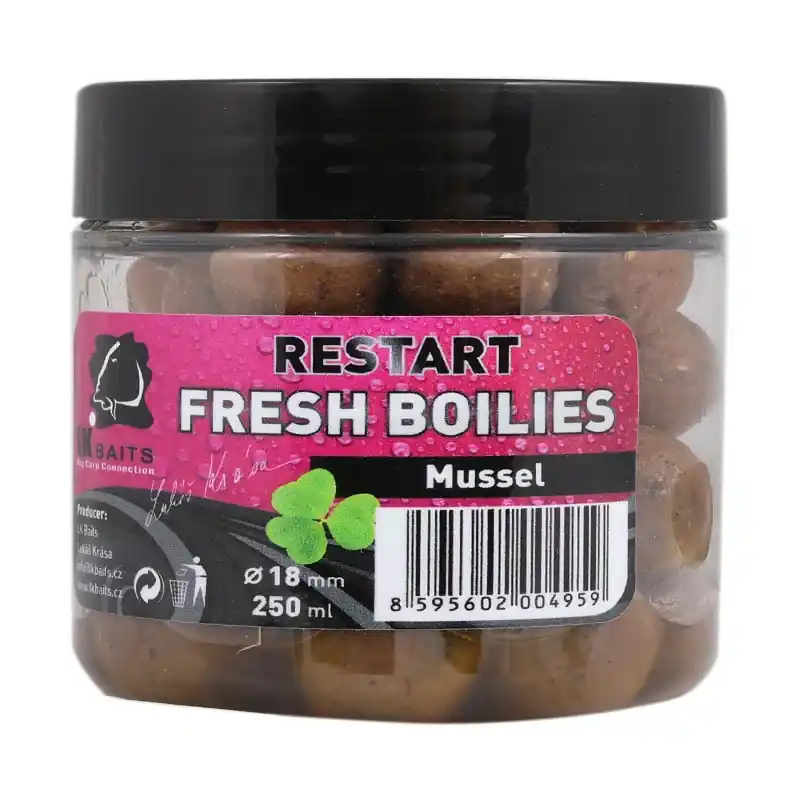 Vrácení Zdarma LK Baits Fresh Boilie Restart Mussel 14mm 150ml