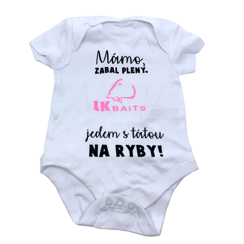 Nízká Cena LK Baits body krátký rukáv Mámo zabal pleny 12-18 měsíců růžový nápis