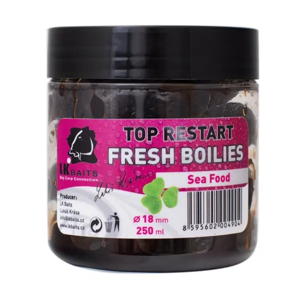 LK Baits Fresh Boilie TopRestart Sea Food 14mm 150ml Časově Omezené