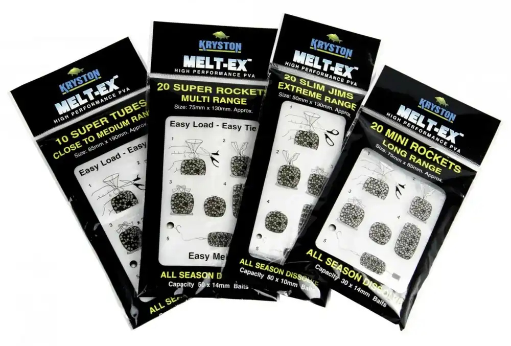 Tovární Cena Kryston PVA produkty - Meltex Mini Rockets PVA sáčky 75x85mm 20ks