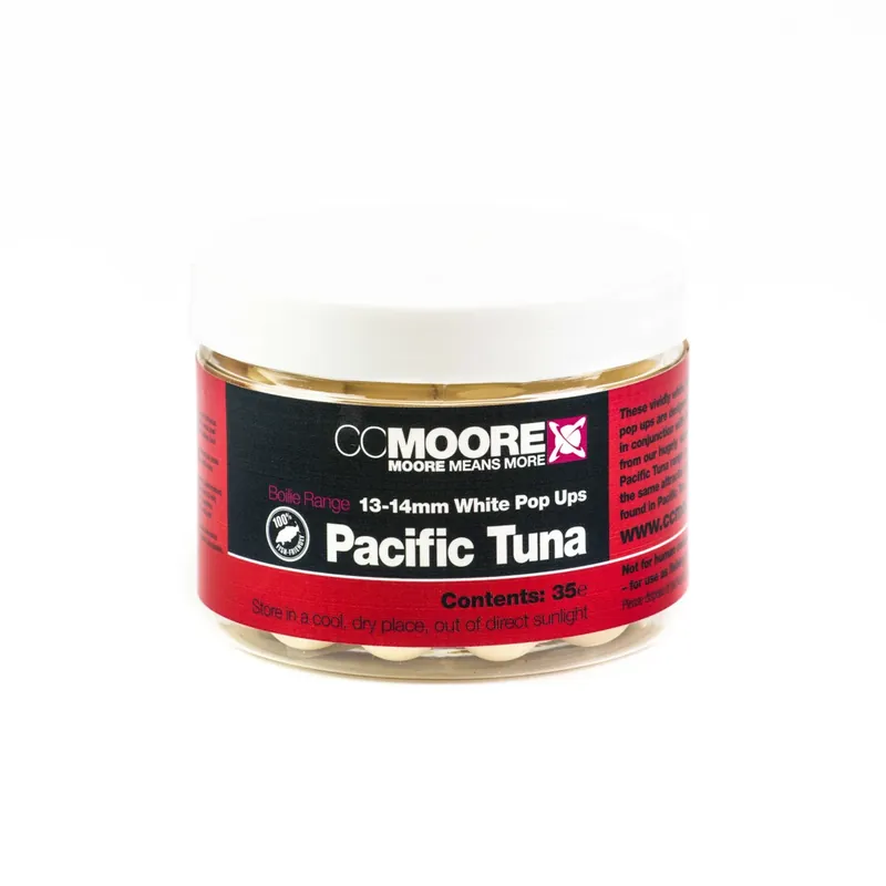 CC Moore Pacific Tuna - Plovoucí boilie bílé 13/14mm 35ks Výhodná Nabídka