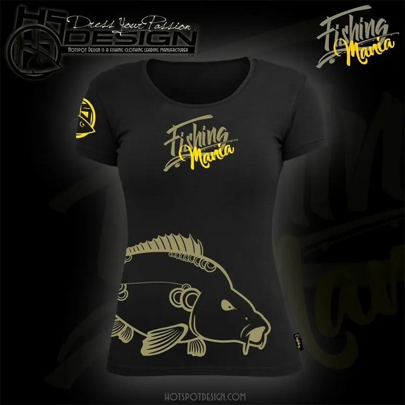 Vysoce Kvalitní HOTSPOT Design Tričko Carpfishing Mania dámské