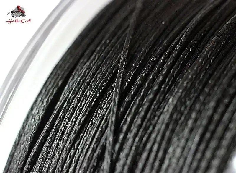 Ihned K Objednání Hell-Cat Splétaná šňůra Round Braid Power Black 0,50mm, 57,50kg, 1000m