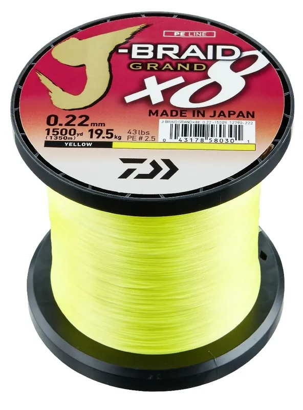 DAIWA J-Braid X8 Grand žlutá 1m AKCE Akční Nabídka