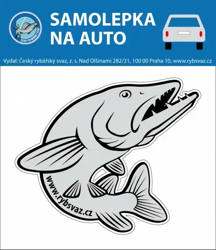 Samolepka na auto - štika Cenový Hit